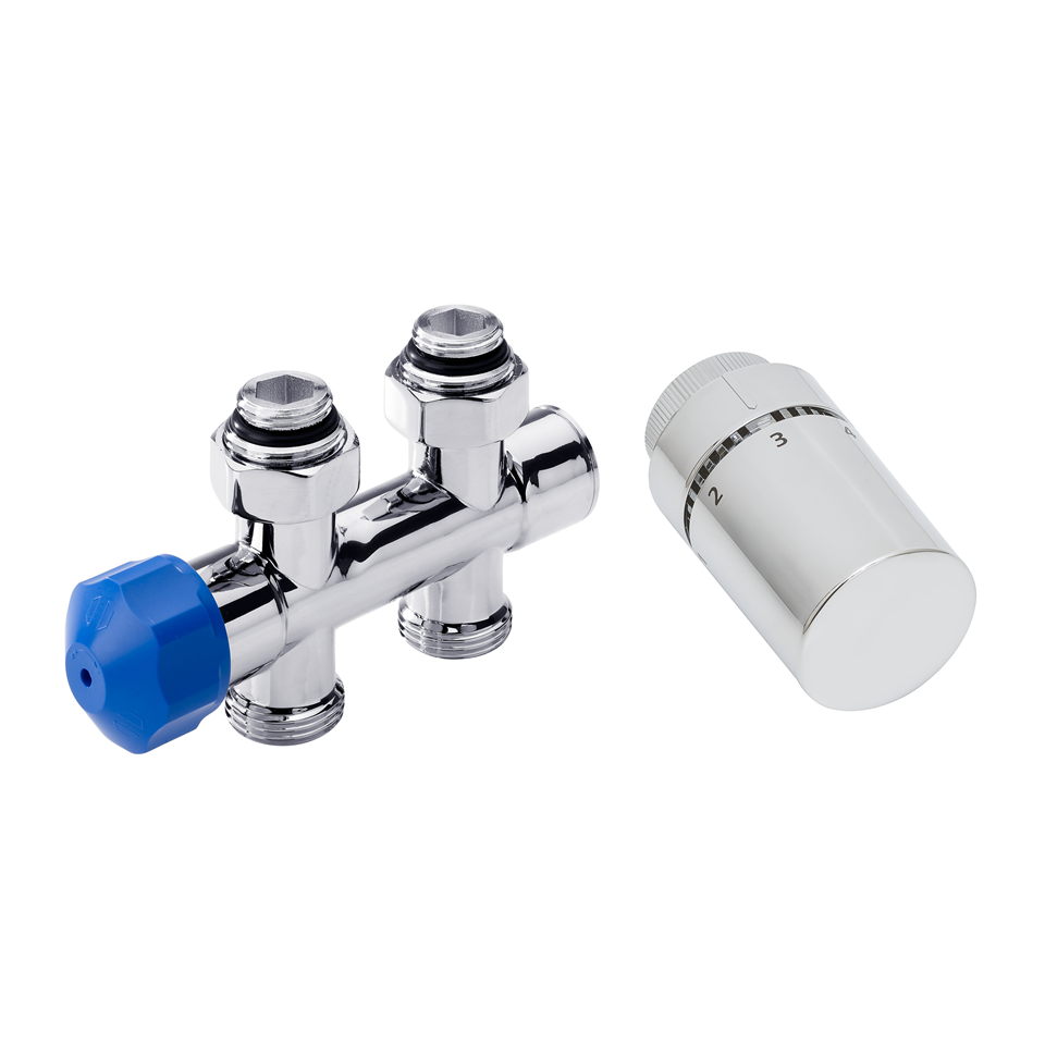 Set de vannes au sol à raccord central – traversant